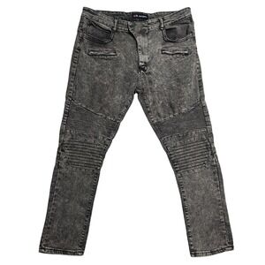 Vintage Phat Farm Jeans Men's 38x30 Black Skinny Fit Stretch Denim Biker core